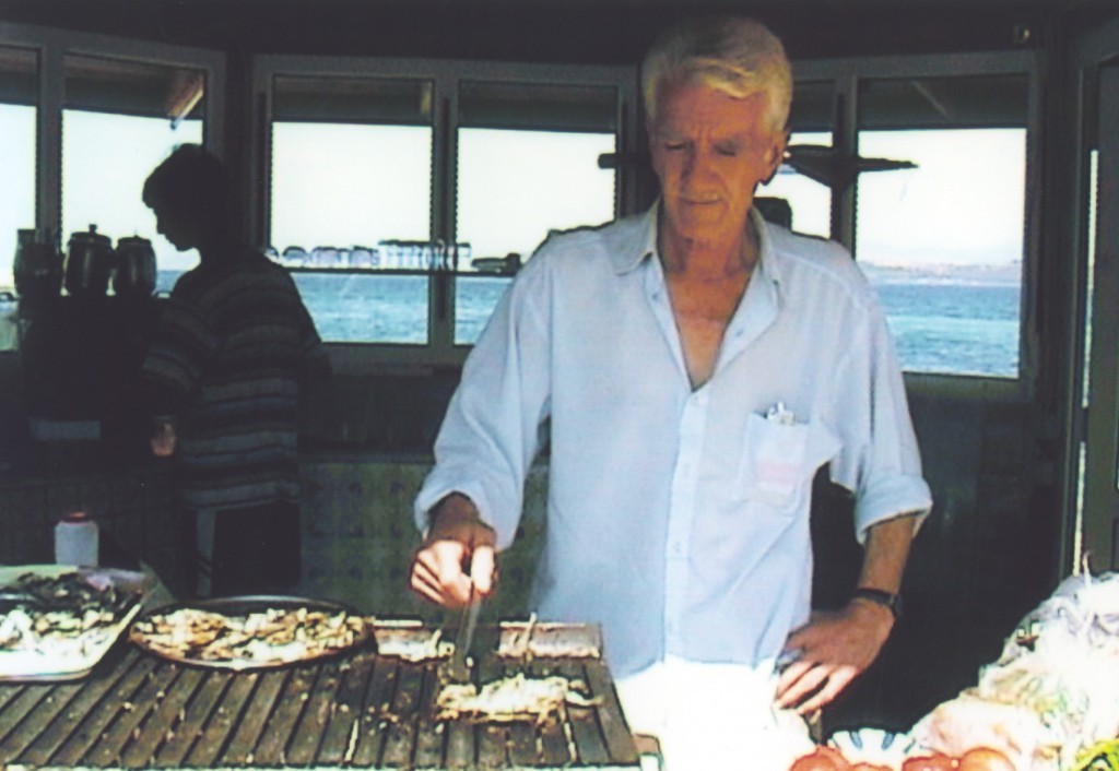 Cooking fish along the Turkish coast