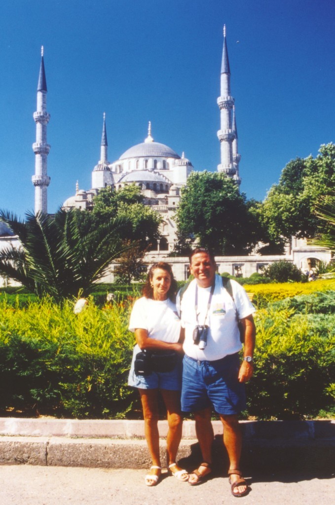Kathie and Marty near the Blue Mosque